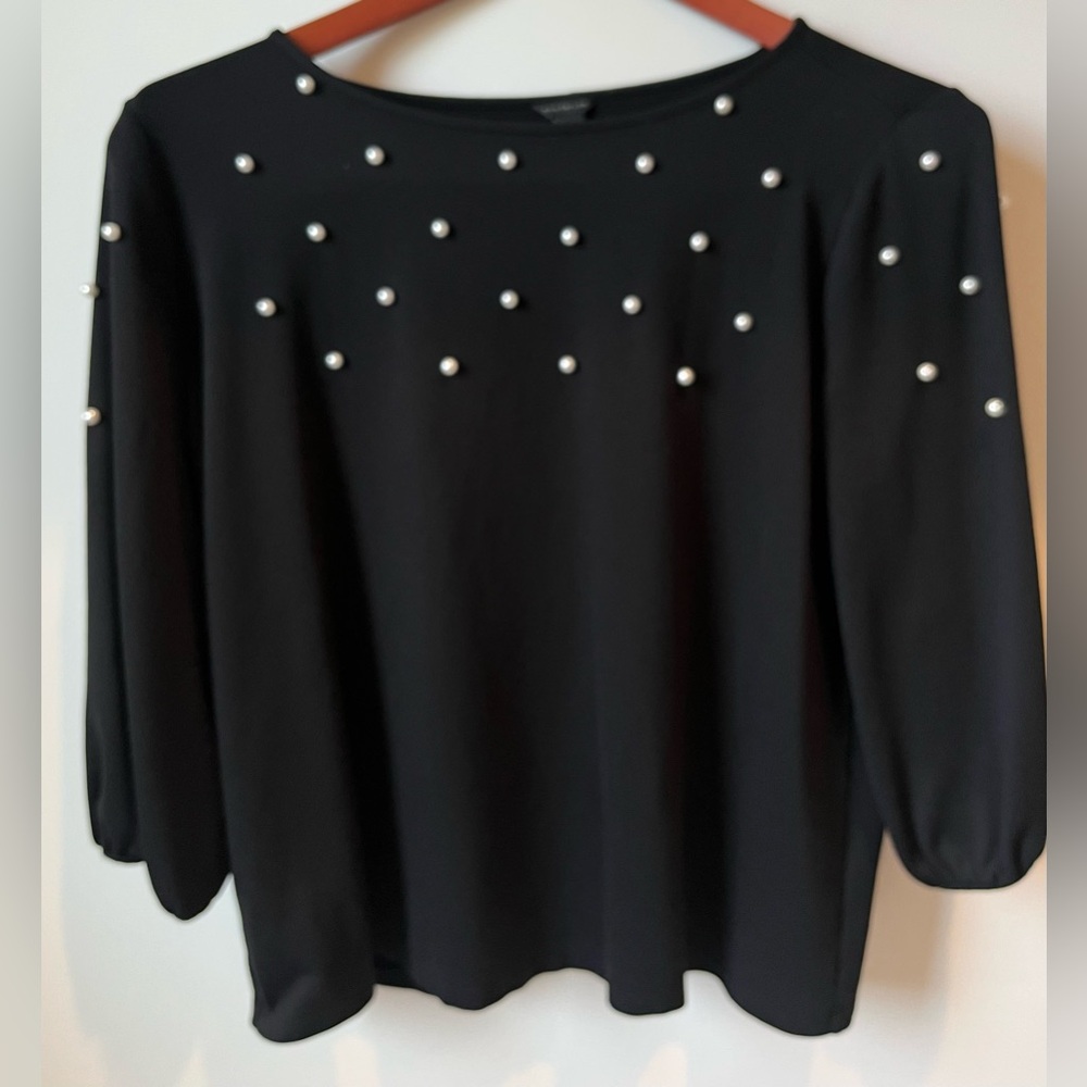 Pearl-Embellished Women's Top